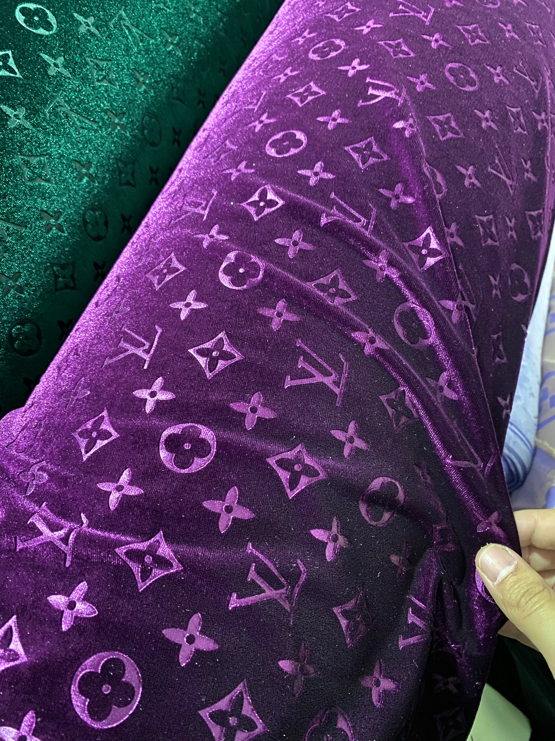 LV Velvet Fabric