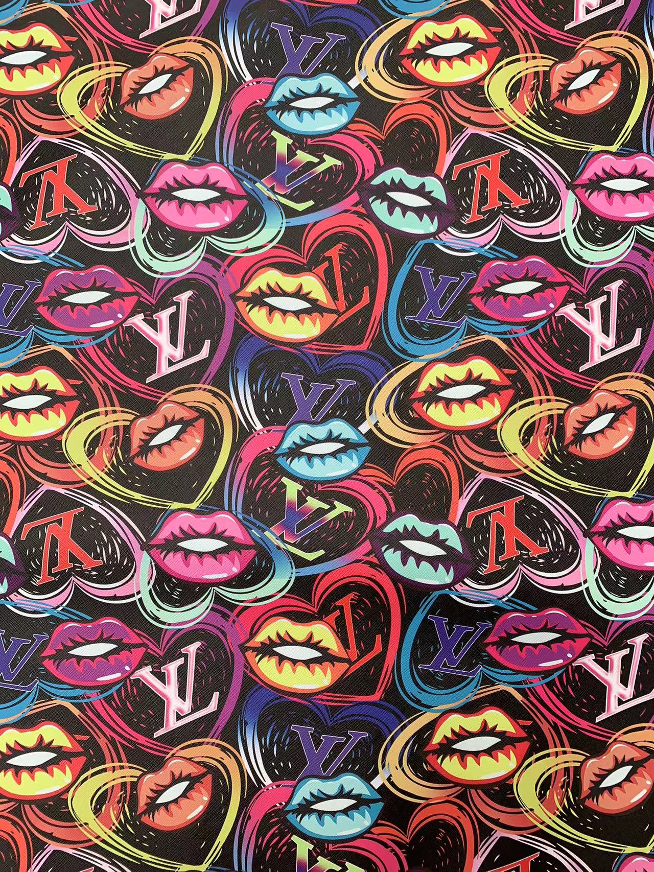 New Trending LV Lips Designer Vinyl for DIY Crafts Handmade Sneakers