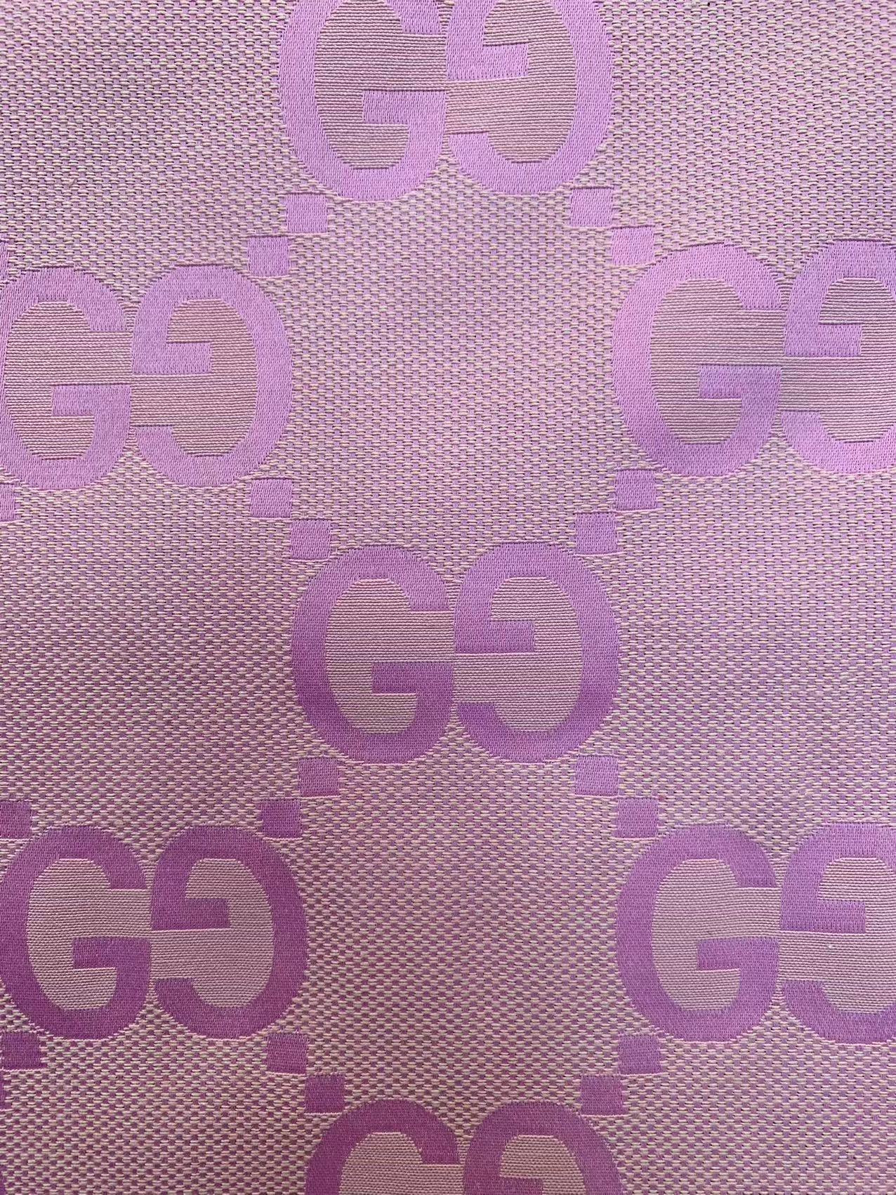 Hellrosa Jacquard Big GG Gucci Designerstoff für DIY Näharbeiten