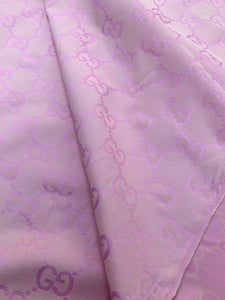 Light Pink Jacquard Big GG Gucci Designer Fabric for DIY Sewing Handicrafts