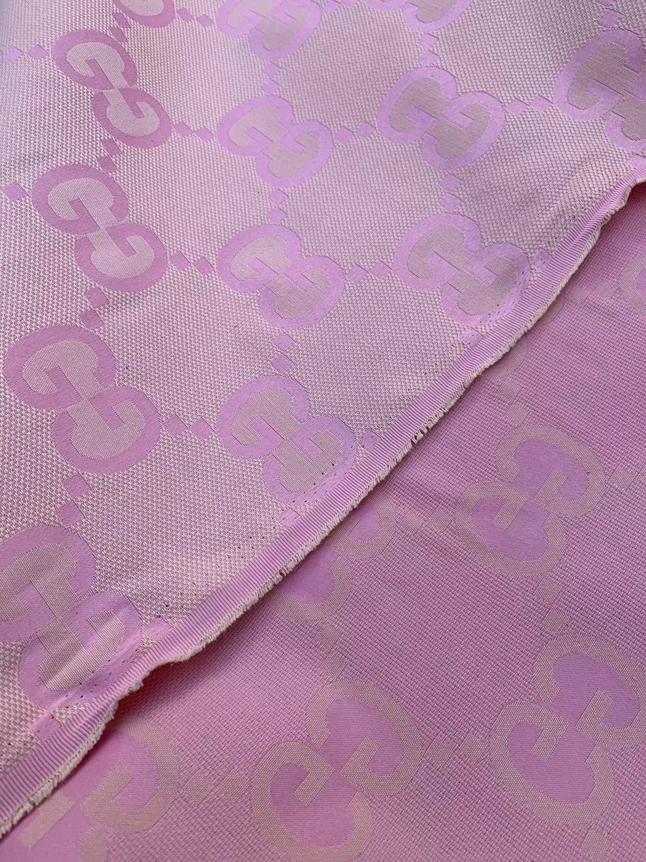 Tissu Jacquard rose clair Big GG Gucci pour travaux manuels de couture DIY