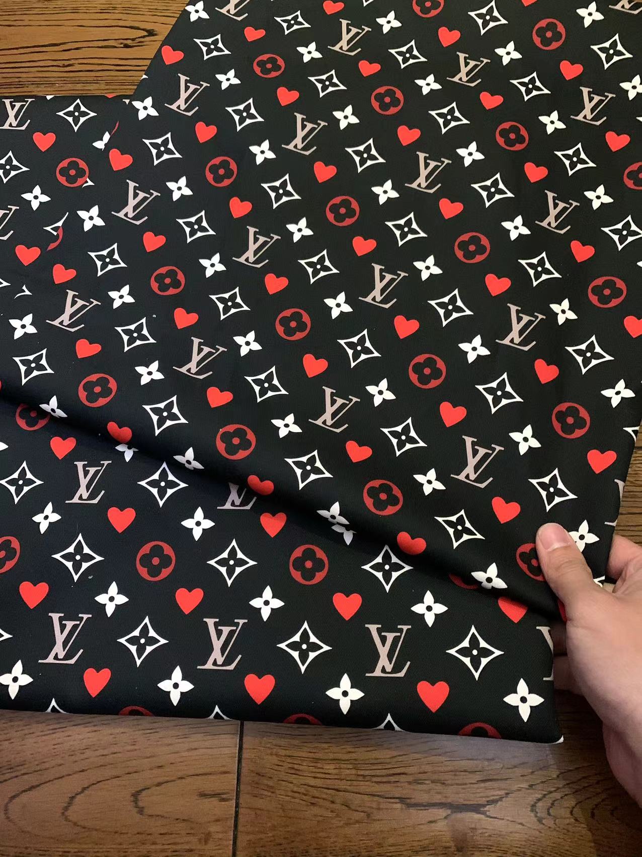 LV Heart Fabric