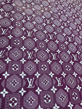 Load image into Gallery viewer, Purple Louis Vuitton Vinyl Designer Leather for DIY Crafts Handmade Custom Sneakers