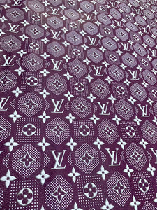 Purple Louis Vuitton Vinyl Designer Leather for DIY Crafts Handmade Custom Sneakers