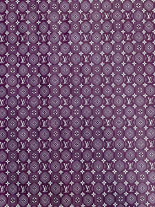 Purple Louis Vuitton Vinyl Designer Leather for DIY Crafts Handmade Custom Sneakers