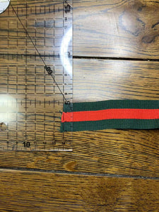Gucci Green Red Woven Wrap Band Tape for Bag Furniture