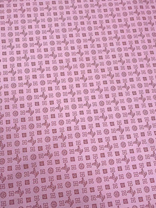 Light Pink LV Vinyl For Custom Handmade DIY Crafts Sewing Upholstery