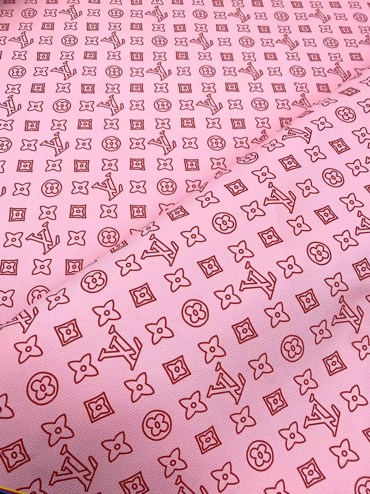 Light Pink LV Vinyl For Custom Handmade DIY Crafts Sewing Upholstery