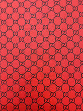 Load image into Gallery viewer, Red Black Gucci Vinyl Leather Fabric for DIY Sewing Crafts Handmade