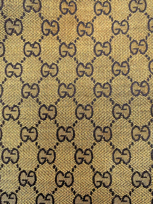 Baskets en tissu jacquard Gucci classique jaune faites à la main pour couture et artisanat