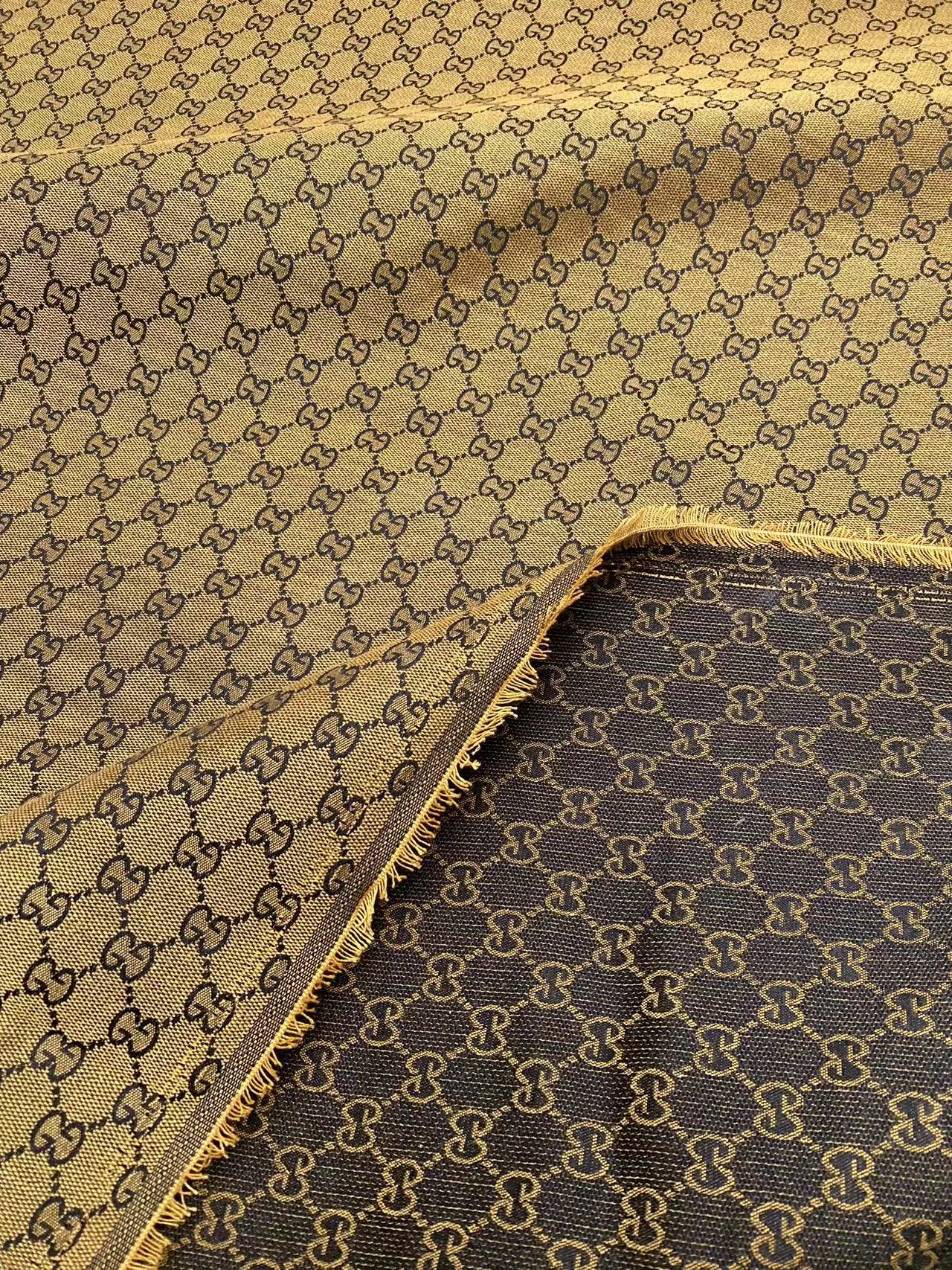 Baskets en tissu jacquard Gucci classique jaune faites à la main pour couture et artisanat