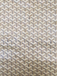 Cream Goyard Wallet Canvas Leather Fabric Original Quality for Custom DIY Goyard Bag Sewing