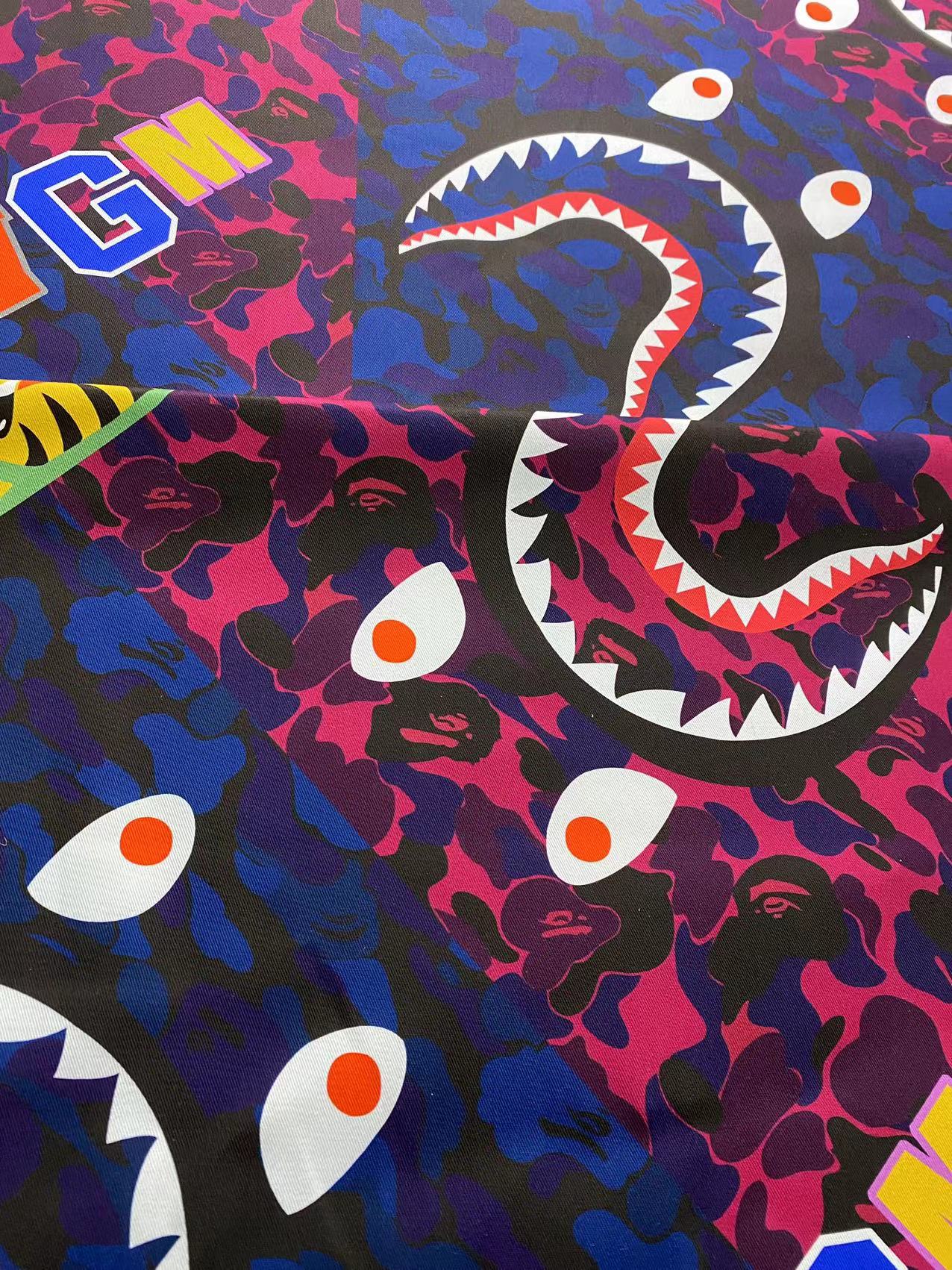 Custom Bape WGM Cotton Fabric for Handmade DIY Sneakerhead Shoecustomized