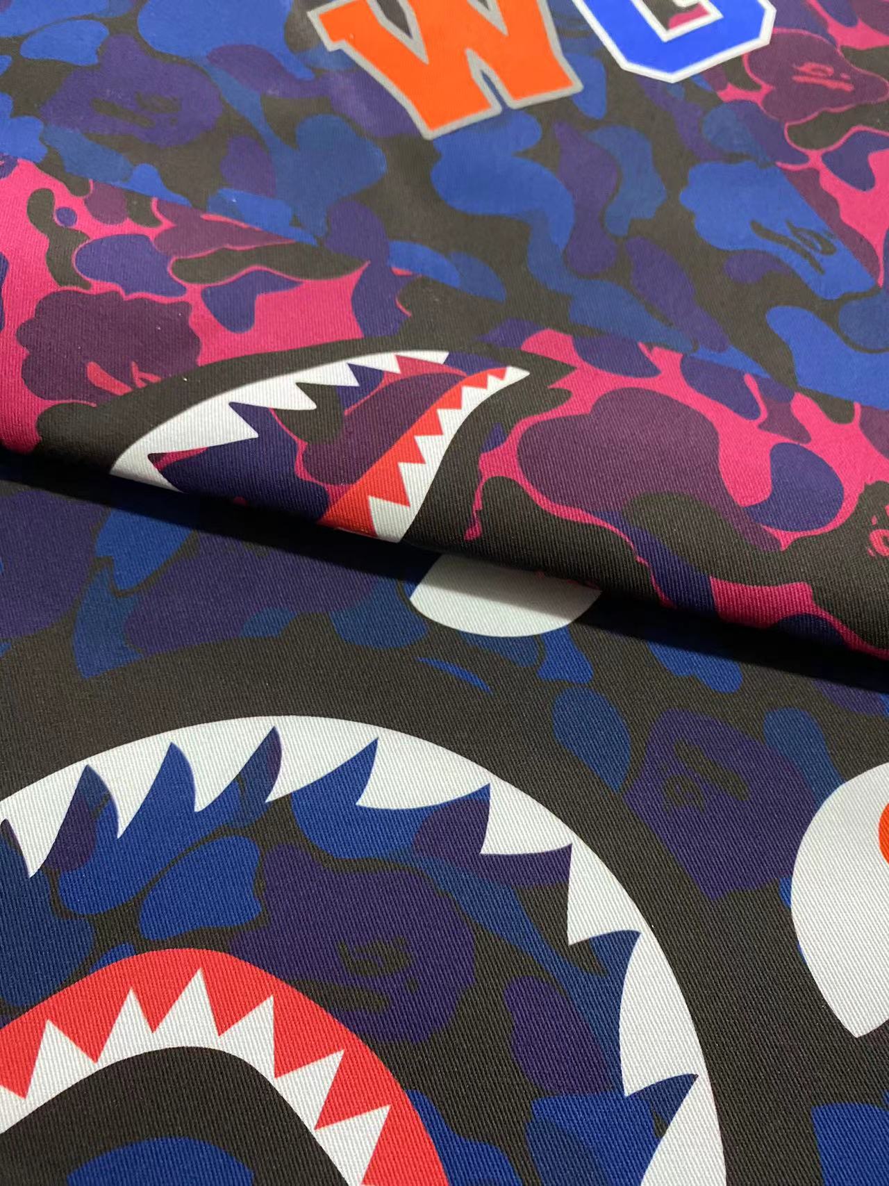 Custom Bape WGM Cotton Fabric for Handmade DIY Sneakerhead Shoecustomized