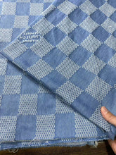 Load image into Gallery viewer, Washed LV Denim Fabric Check Damier Jeans for Handmade Custom DIY Sewing Bespoke