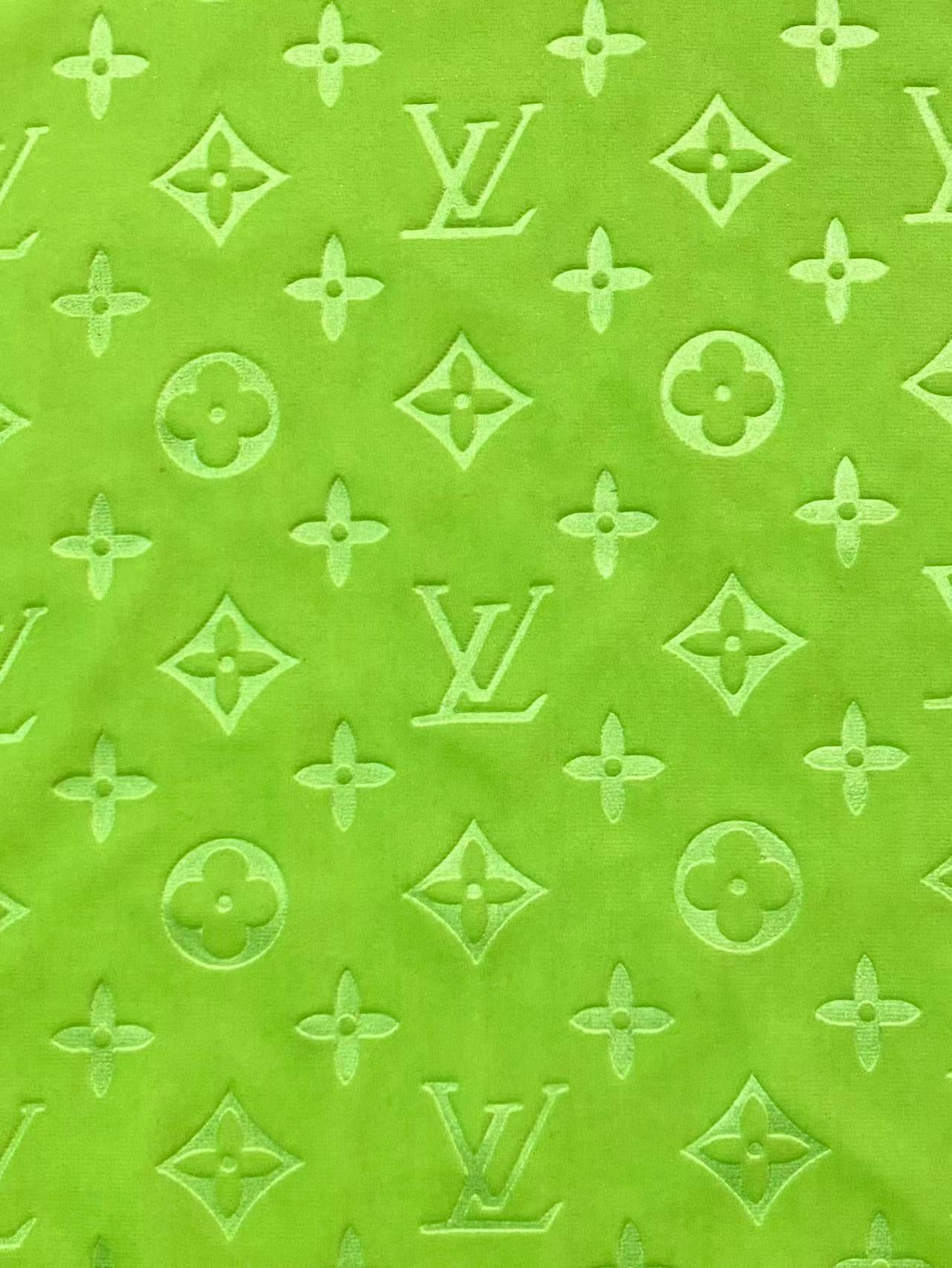 Green Louis Vuitton Velvet LV Fabric