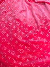 Load image into Gallery viewer, Girl Pink LV Velvet Fabric for Custom Sneakers Sewing Car Upholstery