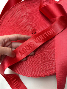 Custom Red LV Straps for Handmade DIY Bag Repair