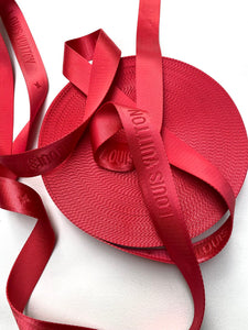 Custom Red LV Straps for Handmade DIY Bag Repair