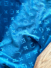 Load image into Gallery viewer, Blue Louis Vuitton Velvet Fabric