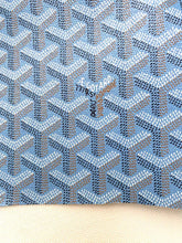 Load image into Gallery viewer, Elegant Light Blue Goyard Canvas Leather Fabric for Bag Custom Sneakers Upholstery Wrap