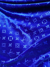 Load image into Gallery viewer, Royal Blue Louis Vuitton LV Velvet Fabric
