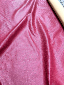Soft Burgundy Gucci Embossed Car Seat Leather Materials for Handmade DIY Sewing