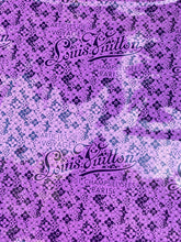Load image into Gallery viewer, Clear purple reflective LV monogram Murakami Takashi Bag Leather DIY Fabric