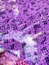 Load image into Gallery viewer, Clear purple reflective LV monogram Murakami Takashi Bag Leather DIY Fabric