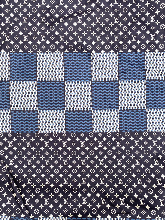 Damier Navy Custom Sommer Baumwollstoff für handgefertigtes Kunsthandwerk, individuelle Kleidung, Sneakers