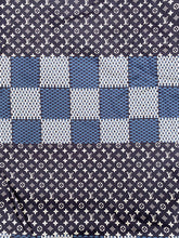 Load image into Gallery viewer, Damier Navy Custom Summer Cotton Fabric for Handmade Crafts Custom Clothing Sneakers