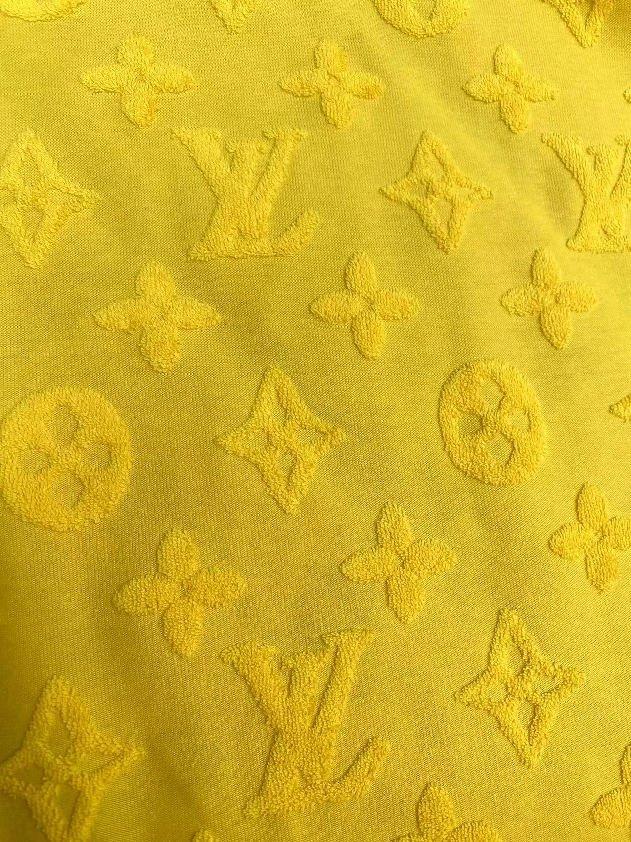 Cotton Terry Fabric LV Banana Yellow Comfortable Soft Clothing Fabric For DIY Handmade