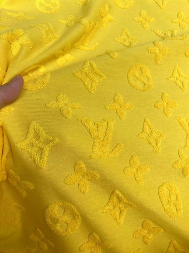 Cotton Terry Fabric LV Banana Yellow Comfortable Soft Clothing Fabric For DIY Handmade
