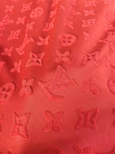 Pure Red Soft LV Terry Cotton Fabric Comfortable Touch for Clothing Exclusive Game DIY Handmade