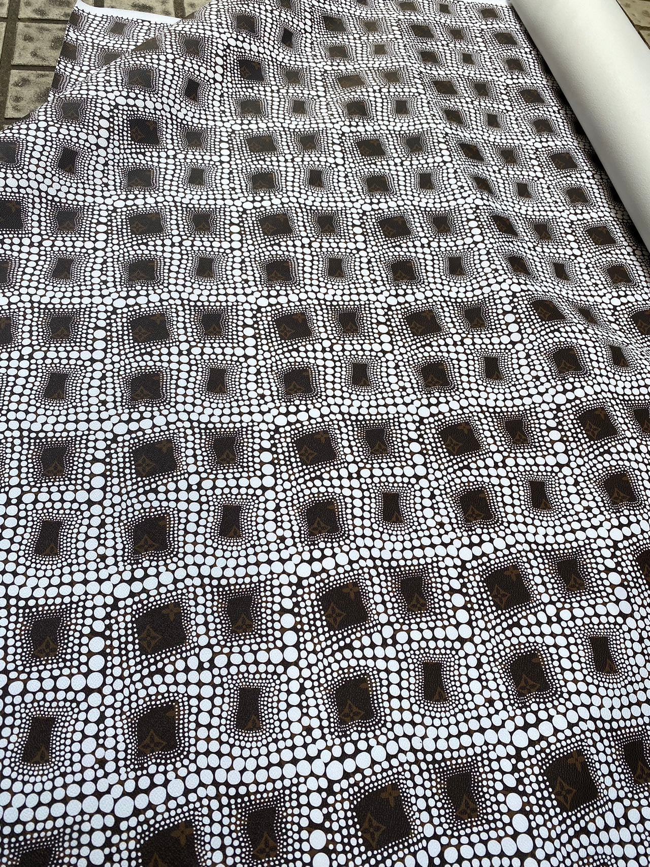 Louis Vuitton Yayoi Kusama LV Leather Sheet Vinyl Fabric for Bag Sewing Home Decor