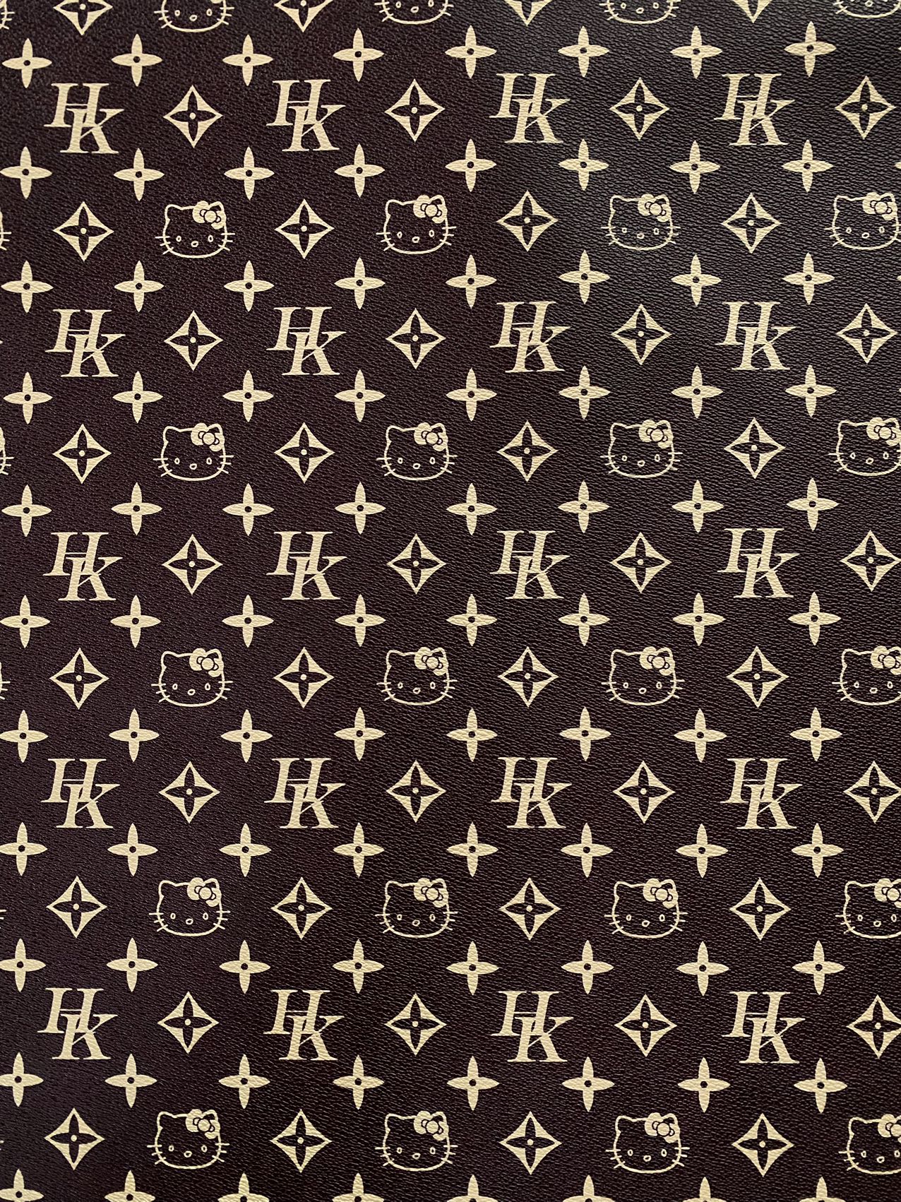 Hello Kitty Louis Vuitton LV Leather Fabric for Upholstery Creation DIY