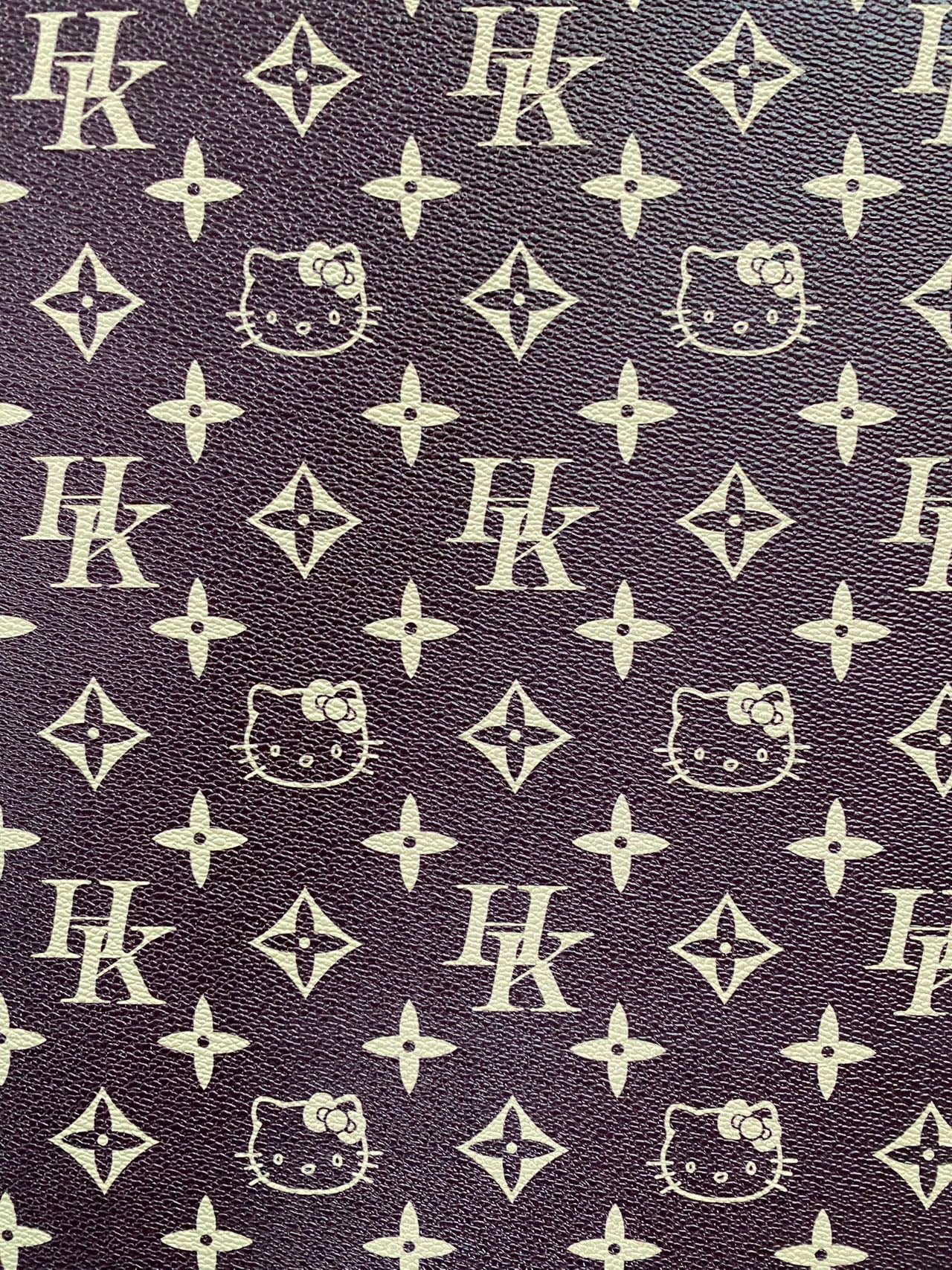 Hello Kitty Louis Vuitton LV Leather Fabric for Upholstery Creation DIY