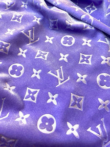 Light Purple Louis Vuitton LV Velvet Fabric