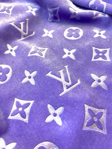Elegant Lavender Light Purple LV Velvet Fabric for Handmade DIY Crafts Upholstery Sneakers