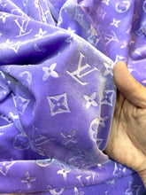 Load image into Gallery viewer, Light Purple Louis Vuitton LV Velvet Fabric