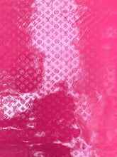 Load image into Gallery viewer, Hot Pink Mirror Embossed LV Vinyl for DIY Custom Purse Sneaker Furniture