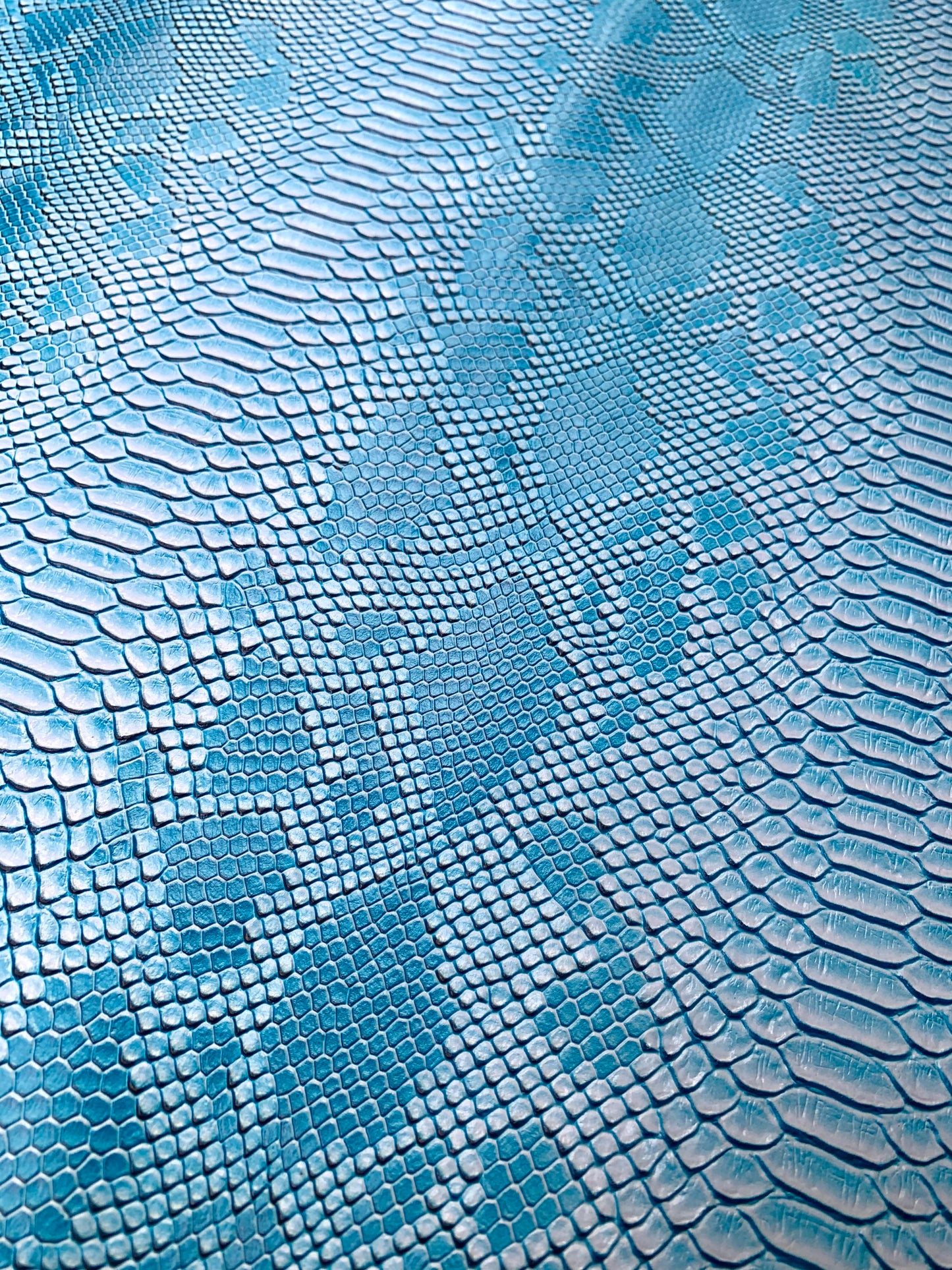 Crafts Cool Summer Blue SnakeSkin Vinyl for Handmade Diy