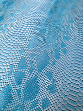 Load image into Gallery viewer, Crafts Cool Summer Blue SnakeSkin Vinyl for Handmade Diy