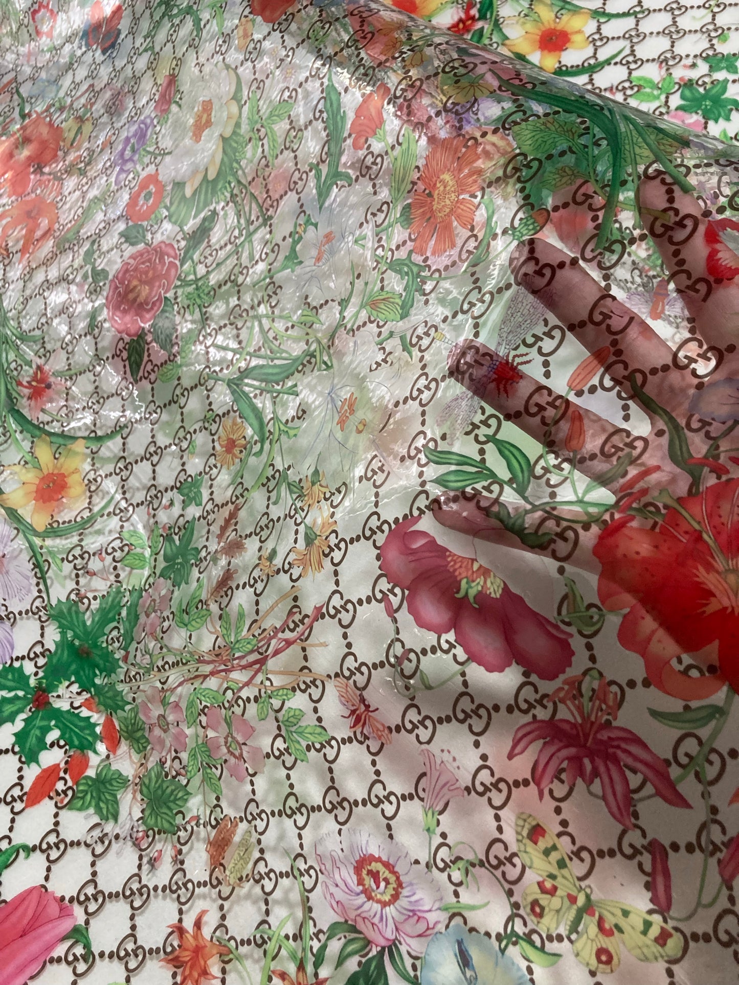 Transparent Custom Handmade GG Gucci Flower Material for Crafts