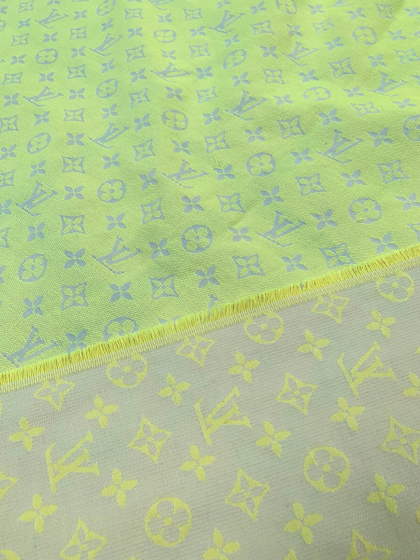 Fresh Yellow Summer LV Cotton Fabric for Clothing