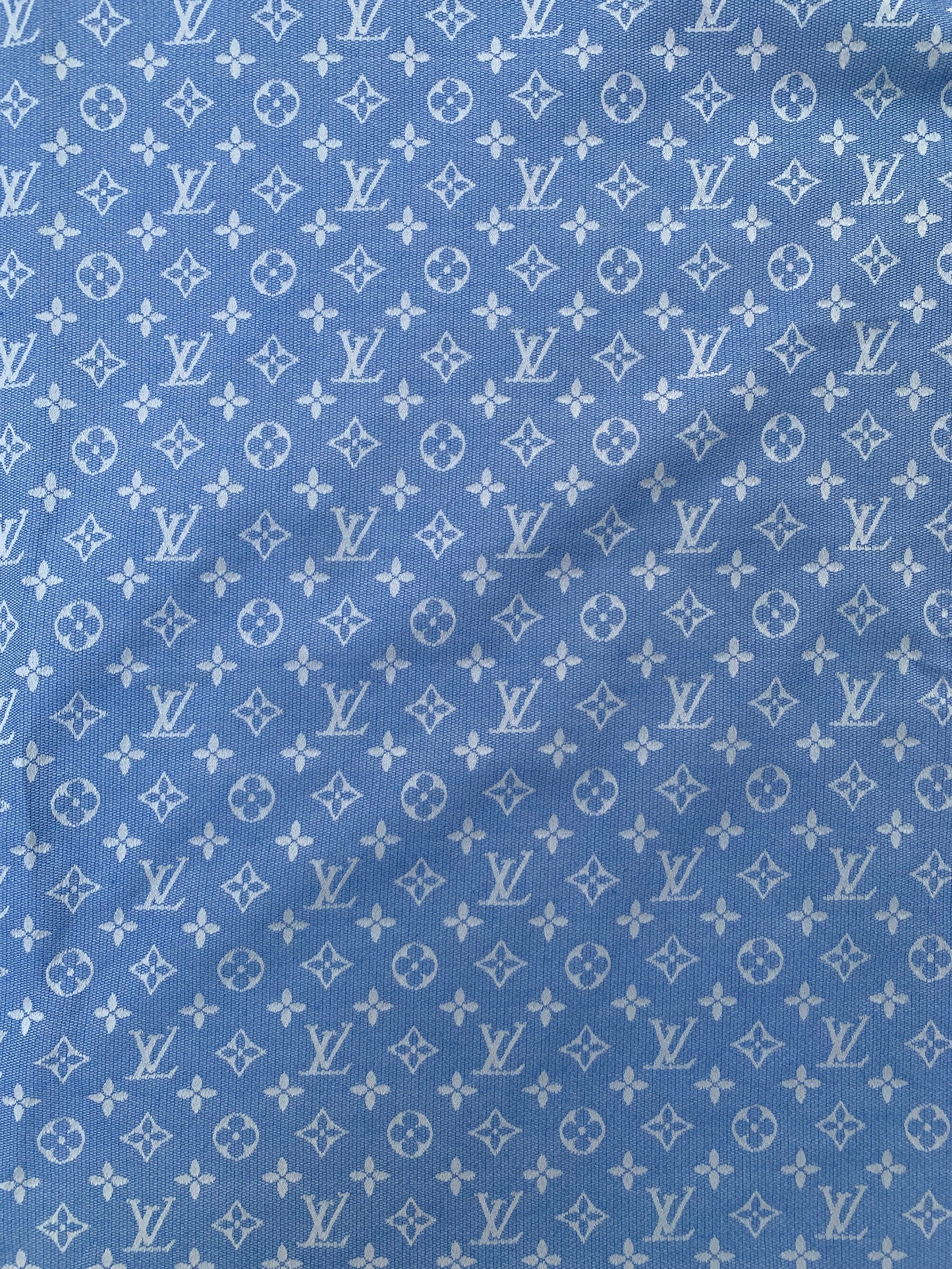 Baumwoll-Jacquard Hellblau Sommer LV Custom Stoff