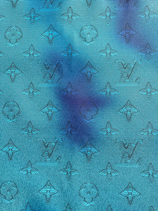 Designer Handmade Blue Camouflage Vinyl Leather for Custom Handmade