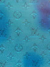 Load image into Gallery viewer, Designer Handmade Blue Camouflage Vinyl Leather for Custom Handmade