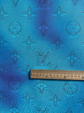Load image into Gallery viewer, Designer Handmade Blue Camouflage Vinyl Leather for Custom Handmade
