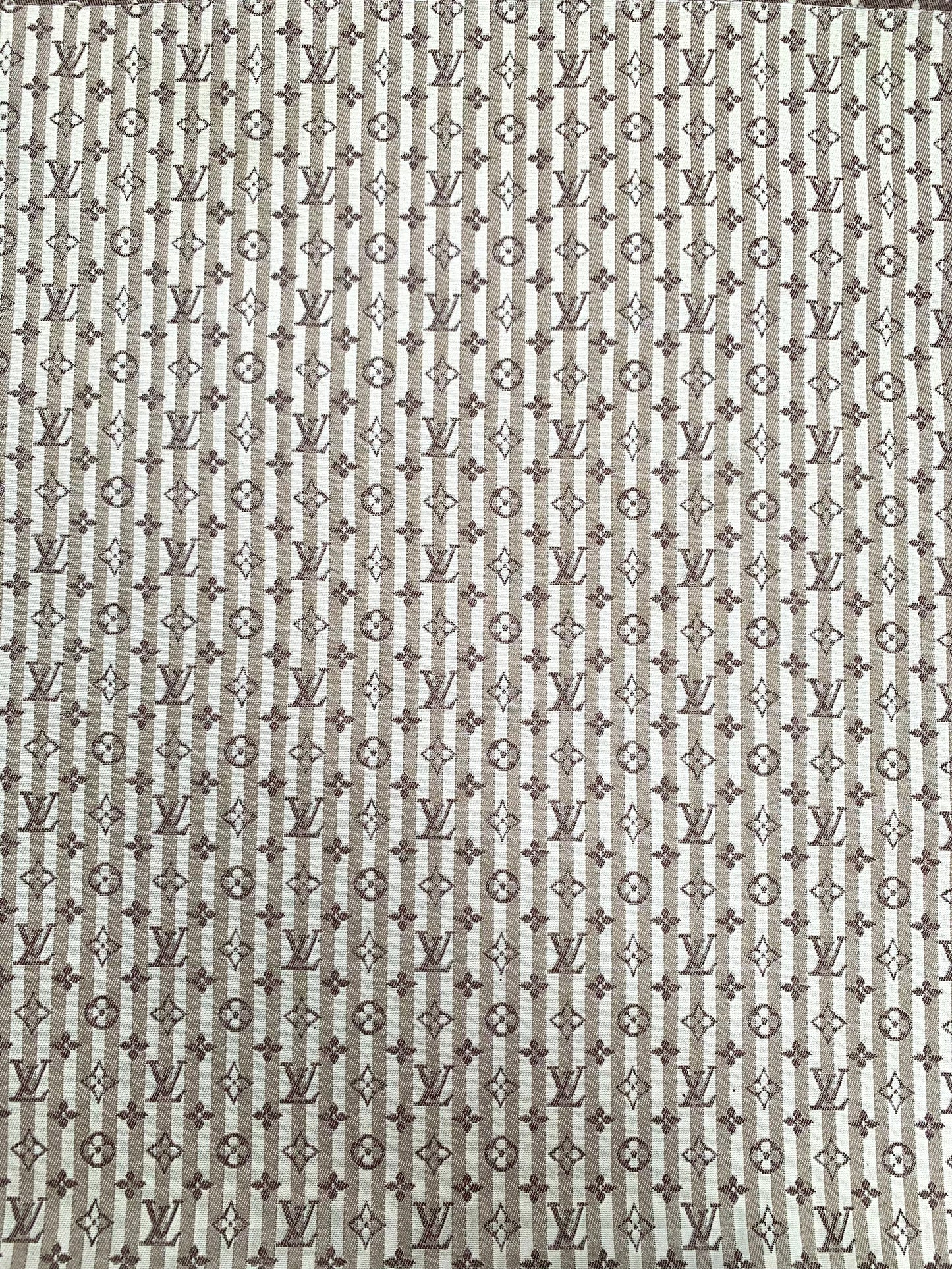 Tissu Jacquard en coton à rayures pour couture artisanale LV pour vêtements faits main